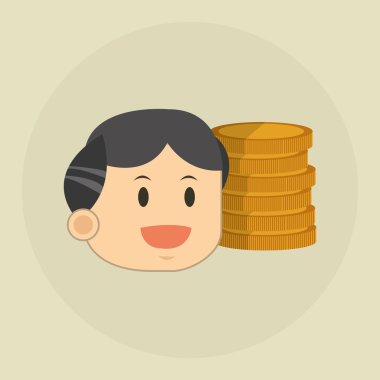 Düz resimde iş adamları tasarım, vektör çizgi film hakkında