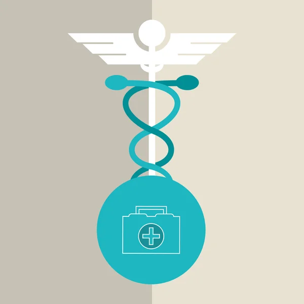 Conception de soins médicaux colorés, illustration vectorielle — Image vectorielle