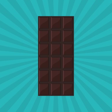 renkli çikolata tasarım, vektör çizim, tatlı ve lezzetli