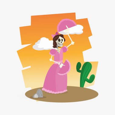 Beyaz arka plan üzerinde renkli Meksika tasarım