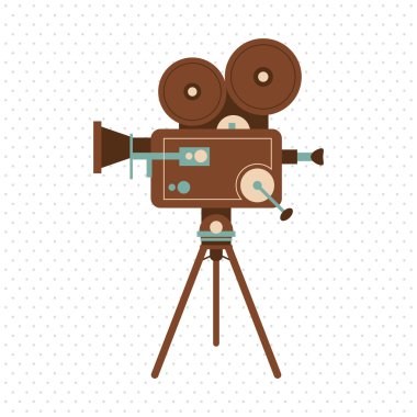 renkli retro sinema, vektör çizim