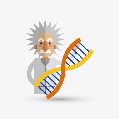 Beyaz arka plan üzerinde renkli einstein tasarım