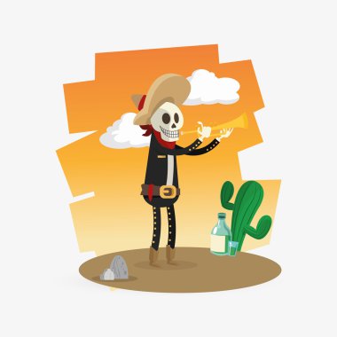 Beyaz arka plan üzerinde renkli Meksika tasarım