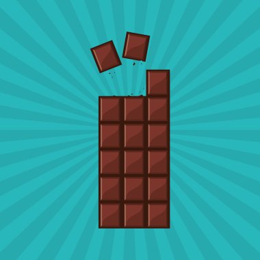 renkli çikolata tasarım, vektör çizim, tatlı ve lezzetli