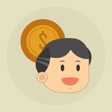 Düz resimde iş adamları tasarım, vektör çizgi film hakkında