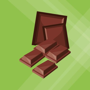 Düz resimde çikolata tasarım, tatlı ve lezzetli hakkında