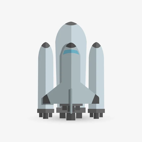 Buntes Raketendesign auf weißem Hintergrund — Stockvektor