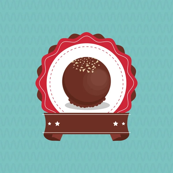 Diseño de chocolate colorido, ilustración vectorial, dulce y delicioso — Vector de stock