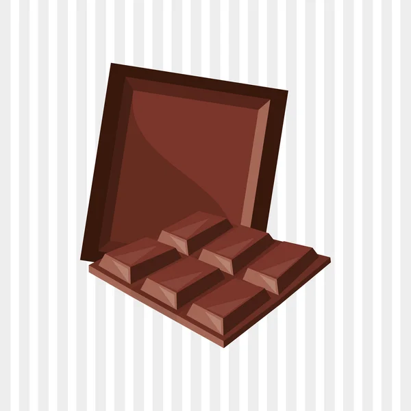 Плоска ілюстрація про дизайн шоколаду, солодкий і смачний — стоковий вектор