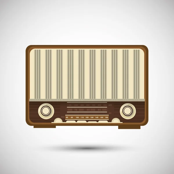 Barevné retro rádio návrh, vektorové ilustrace — Stockový vektor