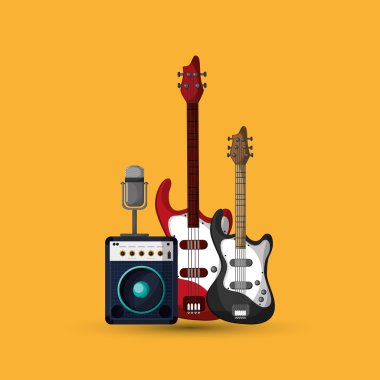 renkli müzik simgesi tasarım, vektör çizim