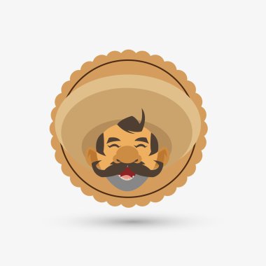 Beyaz arka plan üzerinde renkli Meksika tasarım