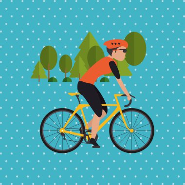 Bisiklet lifesyle tasarım düz çizimi