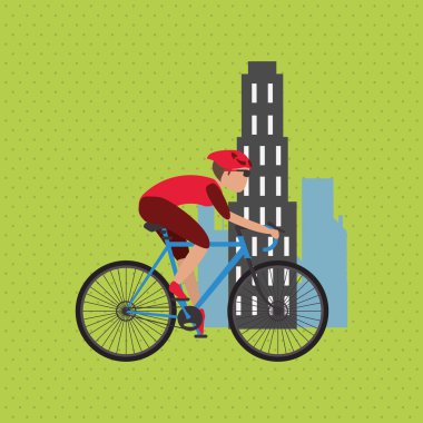 Bisiklet lifesyle tasarım düz çizimi