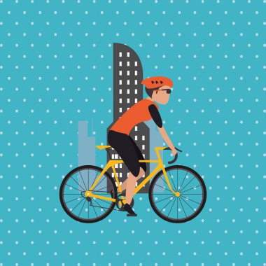 Bisiklet lifesyle tasarım düz çizimi
