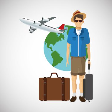 Tasarım, tatil ve Turizm kavramı, vektör çizim seyahat