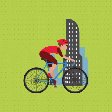 Bisiklet lifesyle tasarım düz çizimi