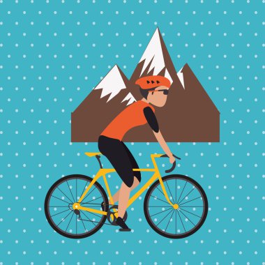 Bisiklet lifesyle tasarım düz çizimi