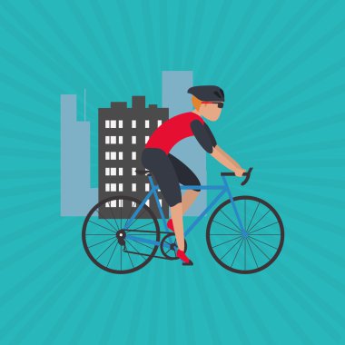 Bisiklet lifesyle tasarım düz çizimi