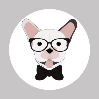 Fransız Bulldog tasarım, evde beslenen hayvan ve hayvan kavramı