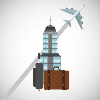 Tasarım, tatil ve Turizm kavramı, vektör çizim seyahat