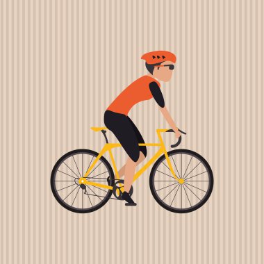 Bisiklet lifesyle tasarım düz çizimi