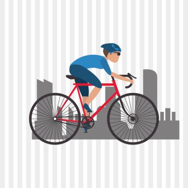 Bisiklet lifesyle tasarım düz çizimi