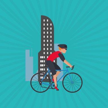 Bisiklet lifesyle tasarım düz çizimi