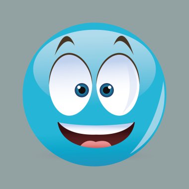 Düz illüstrasyon karikatür yüz tasarım