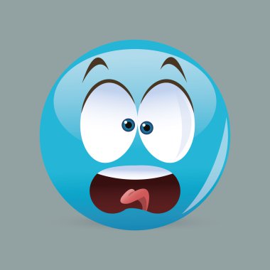 Düz illüstrasyon karikatür yüz tasarım