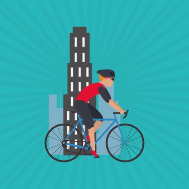Bisiklet lifesyle tasarım düz çizimi