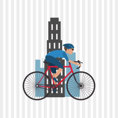 Bisiklet lifesyle tasarım düz çizimi