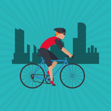 Bisiklet lifesyle tasarım düz çizimi