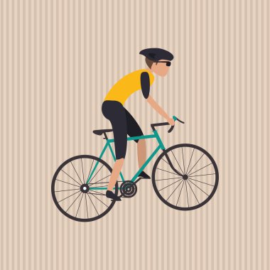 Bisiklet lifesyle tasarım düz çizimi