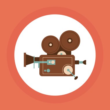 renkli retro sinema, vektör çizim