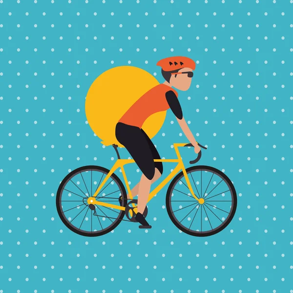 Illustration plate du design de vélo lifesyle — Image vectorielle