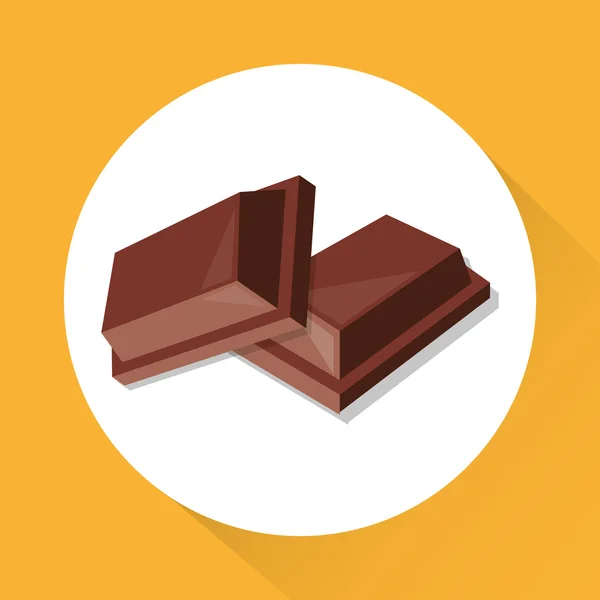 Design de chocolate colorido, ilustração vetorial, doce e delicioso — Vetor de Stock