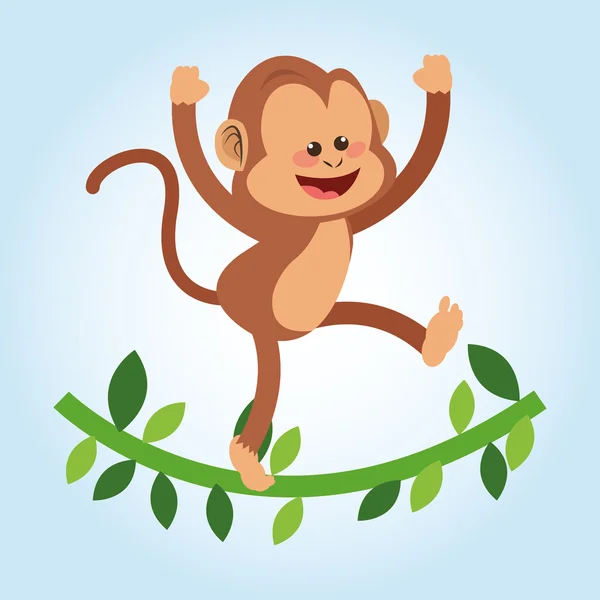 Monkey design, animal  and cartoon concept — Stock Vector