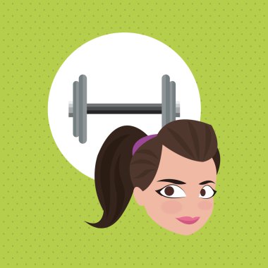 Sağlıklı yaşam tarzı tasarım, fitness ve vücut geliştirme kavramı