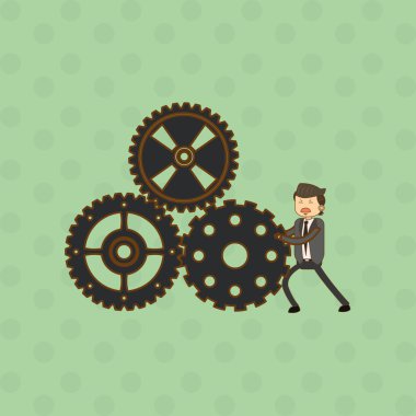 Grafik illüstrasyon iş adamları, vektör tasarımı