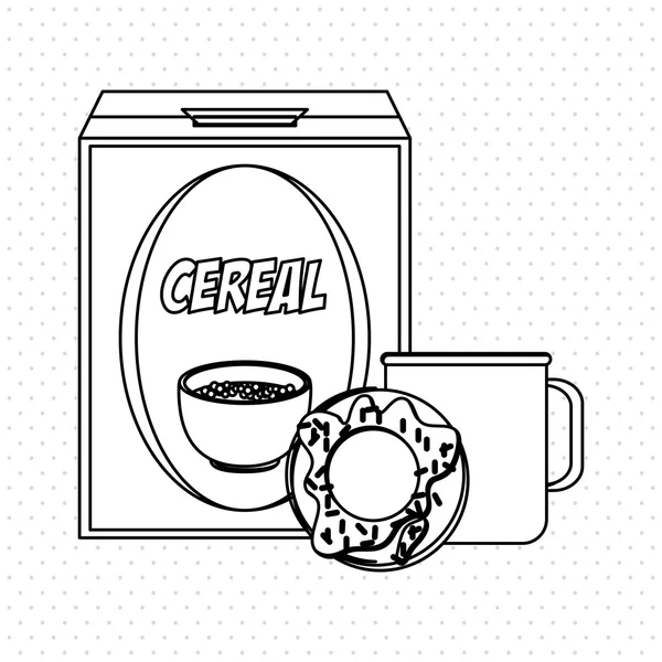 Design graphique petit déjeuner, illustration vectorielle — Image vectorielle