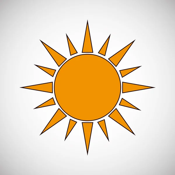 Sun design, flat illustration — Stock Vector