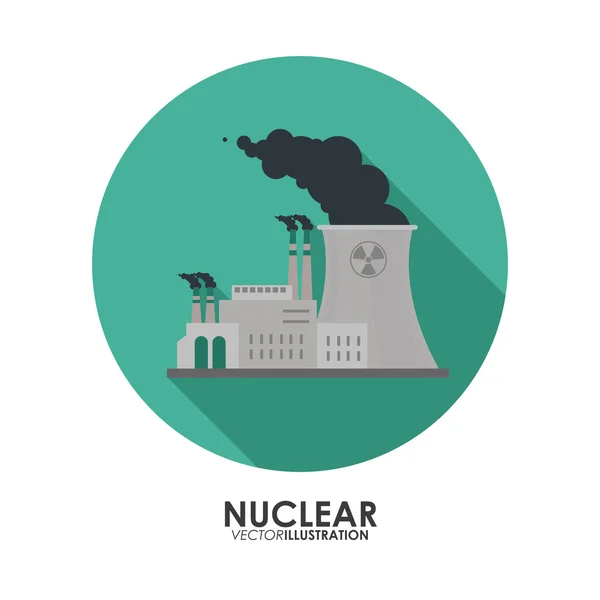 Diseño nuclear. peligro y concepto industrial — Archivo Imágenes Vectoriales