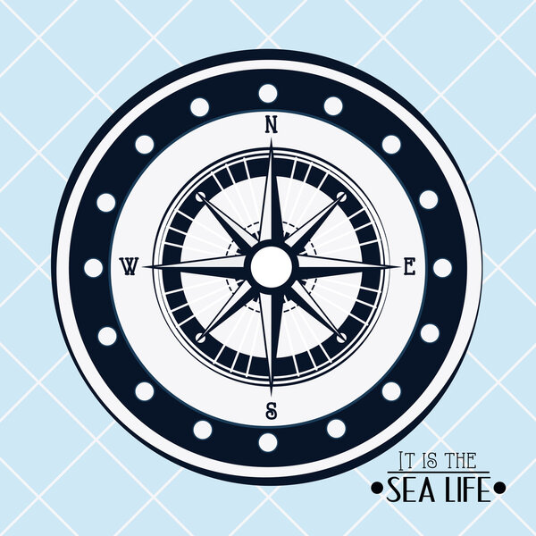 Sea life design, nautical and marine concept, vector illustration