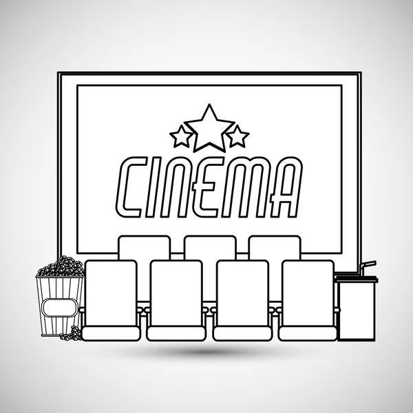 Cinema design gráfico, ilustração vetorial — Vetor de Stock