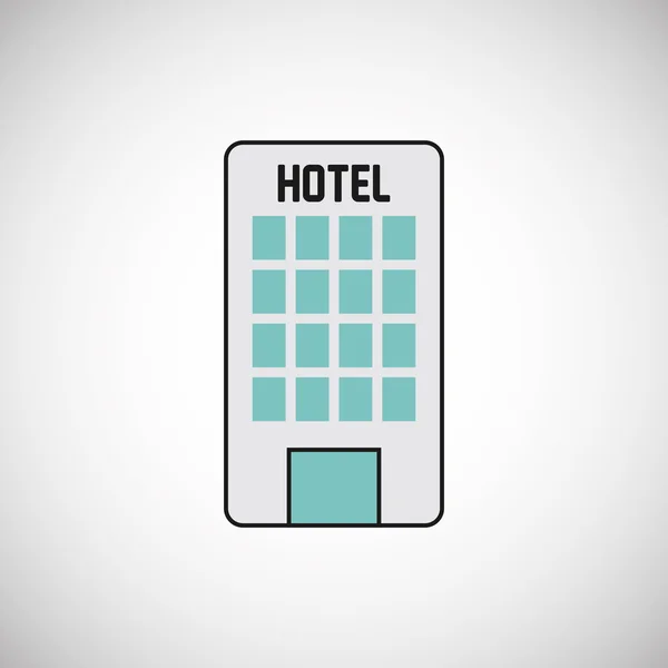Diseño del hotel, ilustración plana — Vector de stock