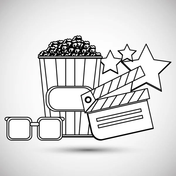 Film grafisch ontwerp, vectorillustratie — Stockvector