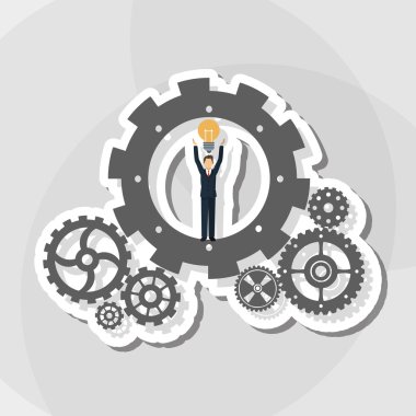 Grafik illüstrasyon iş adamları, vektör tasarımı