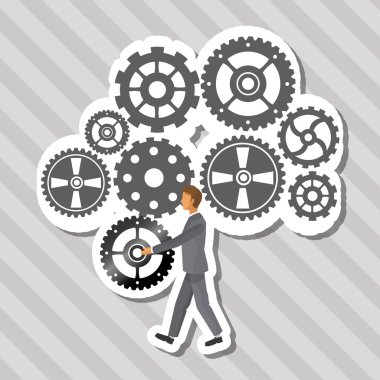 Grafik illüstrasyon iş adamları, vektör tasarımı