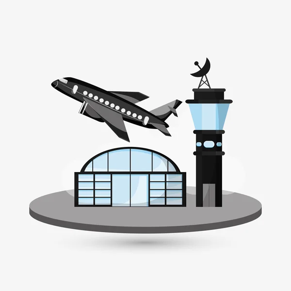 Αεροδρόμιο εικονογράφηση σχεδιασμός, επεξεργάσιμο και vector — Διανυσματικό Αρχείο